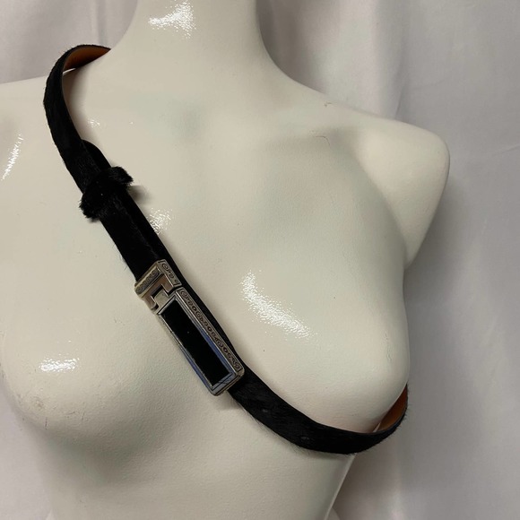 Brighton Belt Hair on Leather Skinny 04508 ML 32 - Picture 5 of 5